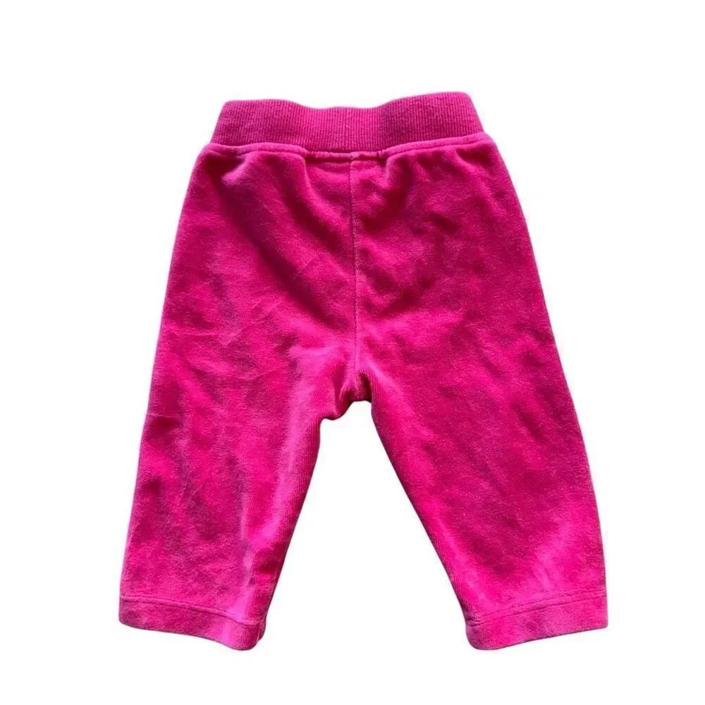 Baby girl juicy couture pink velour pants 3-6M